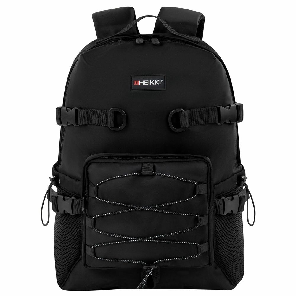 Рюкзак HEIKKI CHALLENGE (ХЕЙКИ) универсальный, карман для ноутбука, Flex, черный, 45х32х17 см