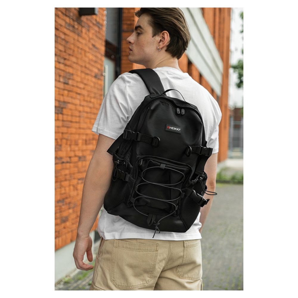Рюкзак HEIKKI CHALLENGE (ХЕЙКИ) универсальный, карман для ноутбука, Flex, черный, 45х32х17 см