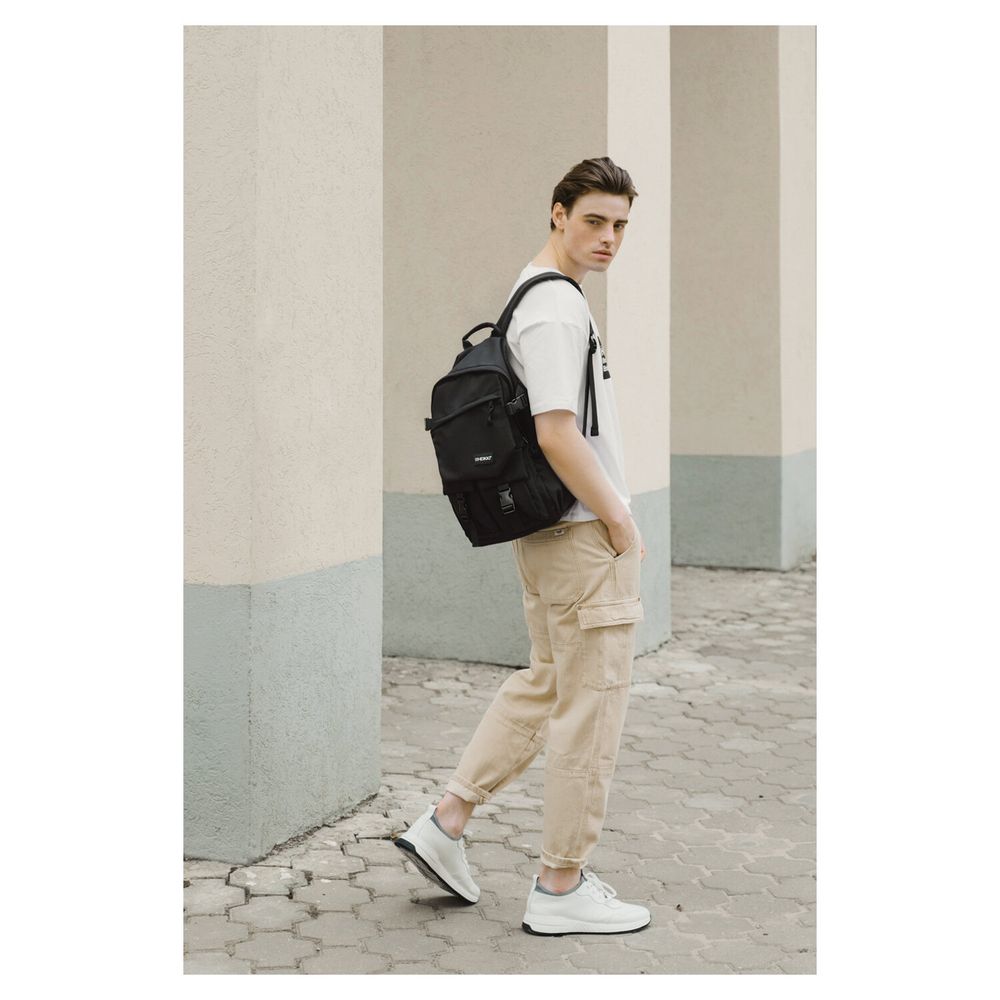 Рюкзак HEIKKI FUSION (ХЕЙКИ) универсальный, отделение для ноутбука, карман-антивор, черный, 43х30х14 см