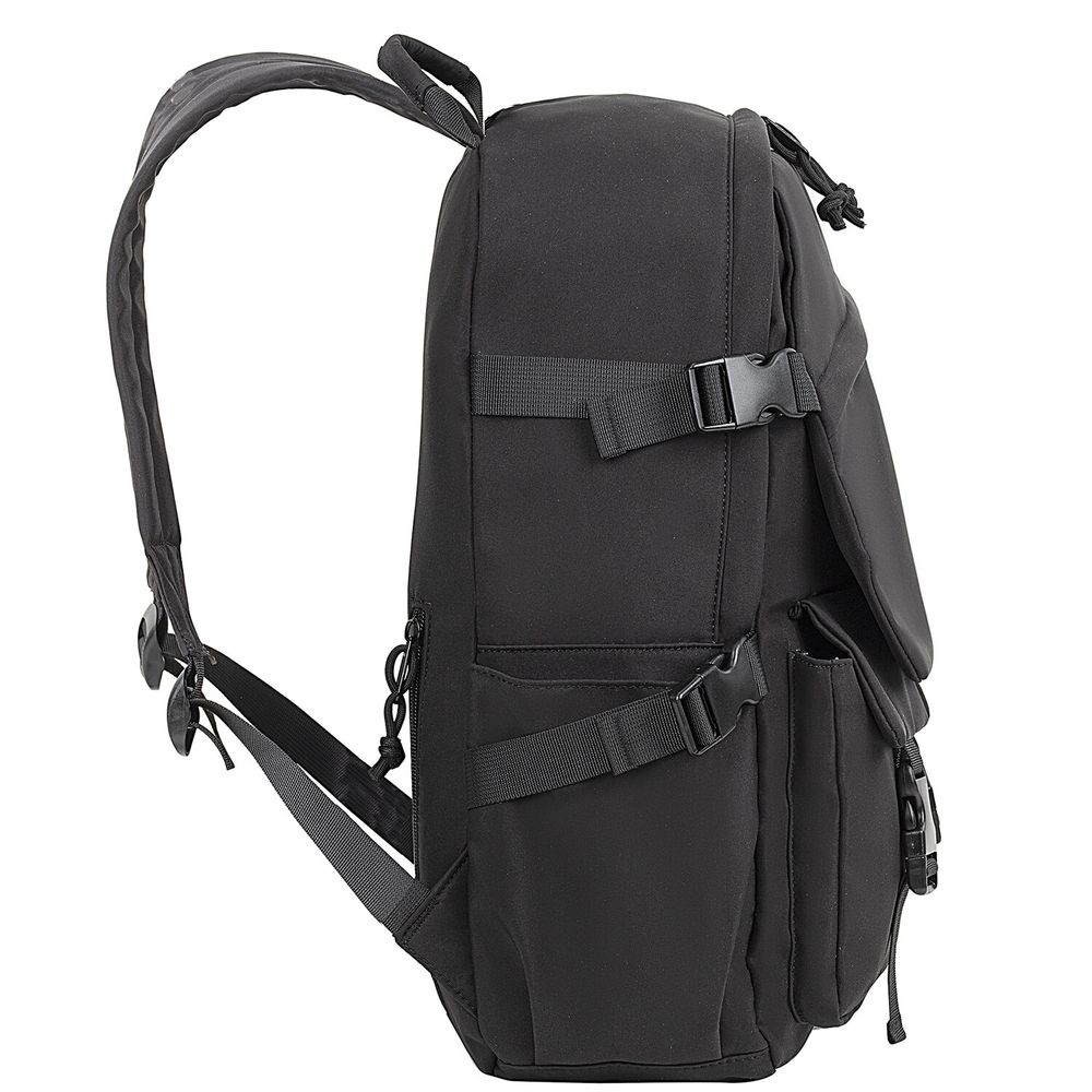 Рюкзак HEIKKI FUSION (ХЕЙКИ) универсальный, отделение для ноутбука, карман-антивор, черный, 43х30х14 см