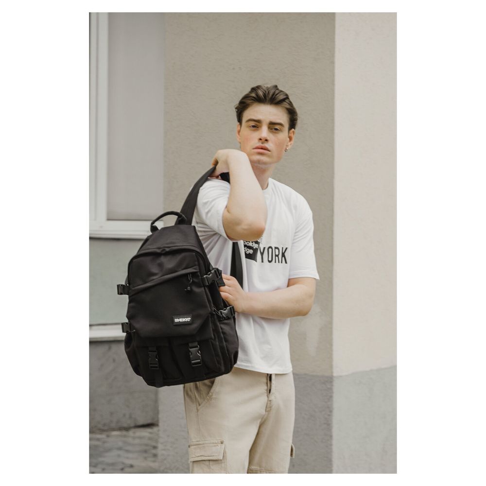 Рюкзак HEIKKI FUSION (ХЕЙКИ) универсальный, отделение для ноутбука, карман-антивор, черный, 43х30х14 см