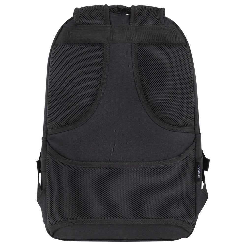 Рюкзак HEIKKI STRATEGY (ХЕЙКИ) универсальный, отделение для ноутбука, багажная лента, черный, 46х31х13 см