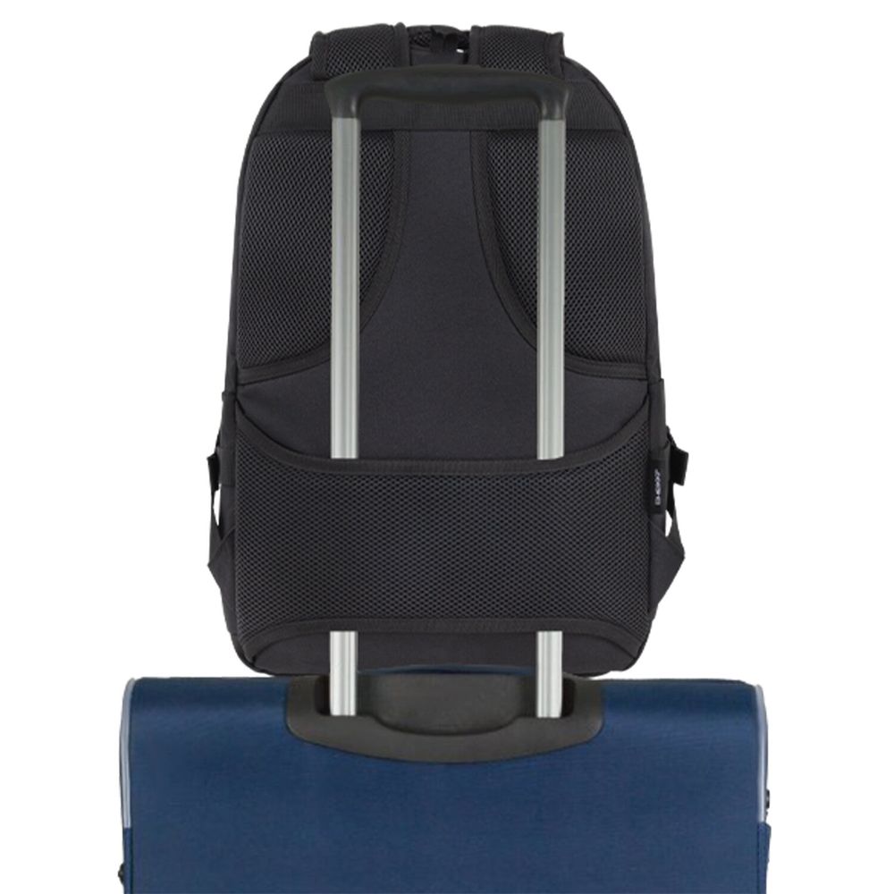 Рюкзак HEIKKI STRATEGY (ХЕЙКИ) универсальный, отделение для ноутбука, багажная лента, черный, 46х31х13 см