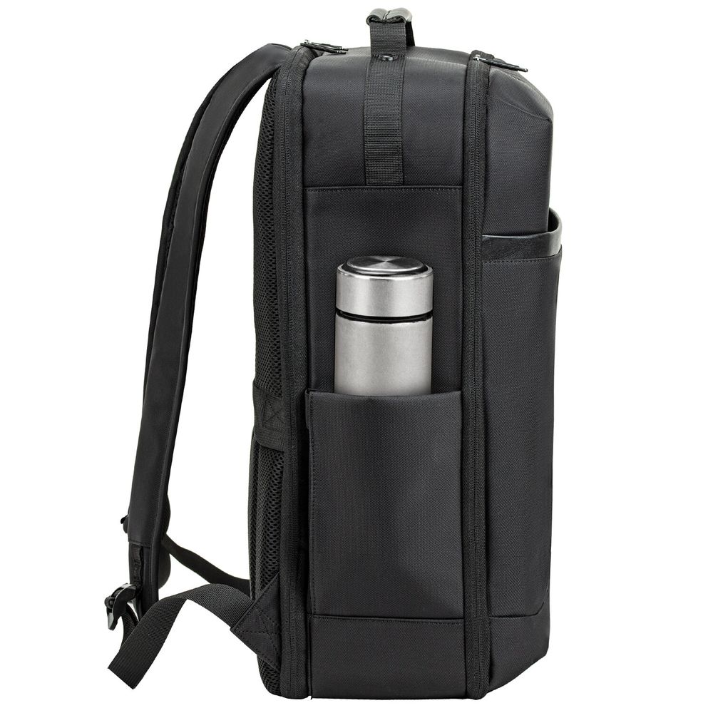 Рюкзак-сумка HEIKKI PRIORITY (ХЕЙКИ) с отделением для ноутбука, 2 отделения, черный, 45x31x15 см