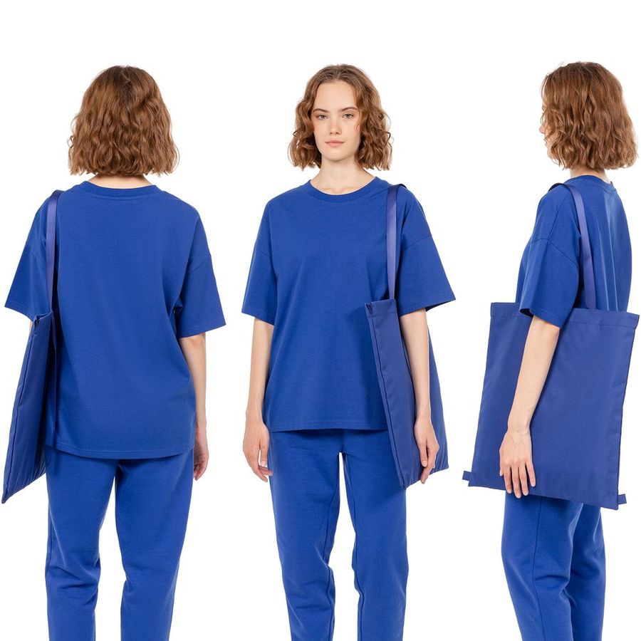 Шопер B3 синий с синими ручками