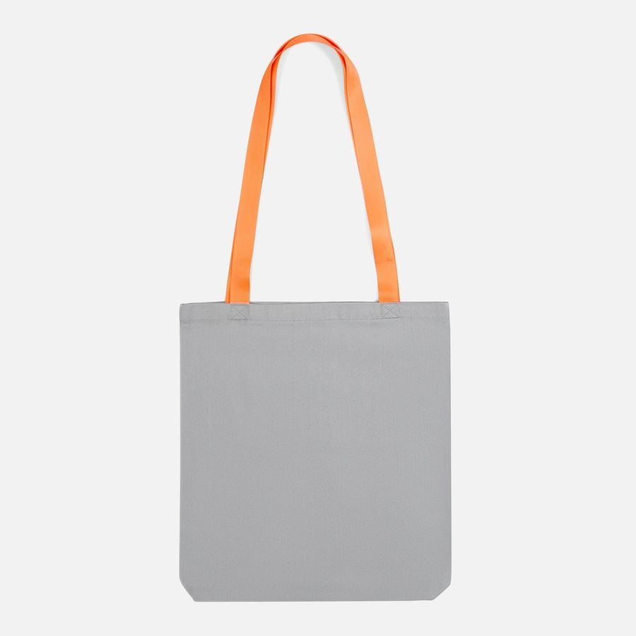 Шопер B4 серый с оранжевыми ручками