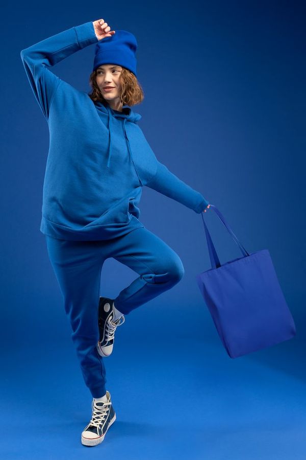 Шопер B4 синий с синими ручками