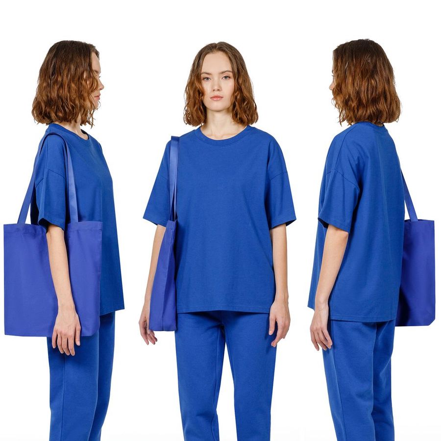 Шопер B4 синий с синими ручками