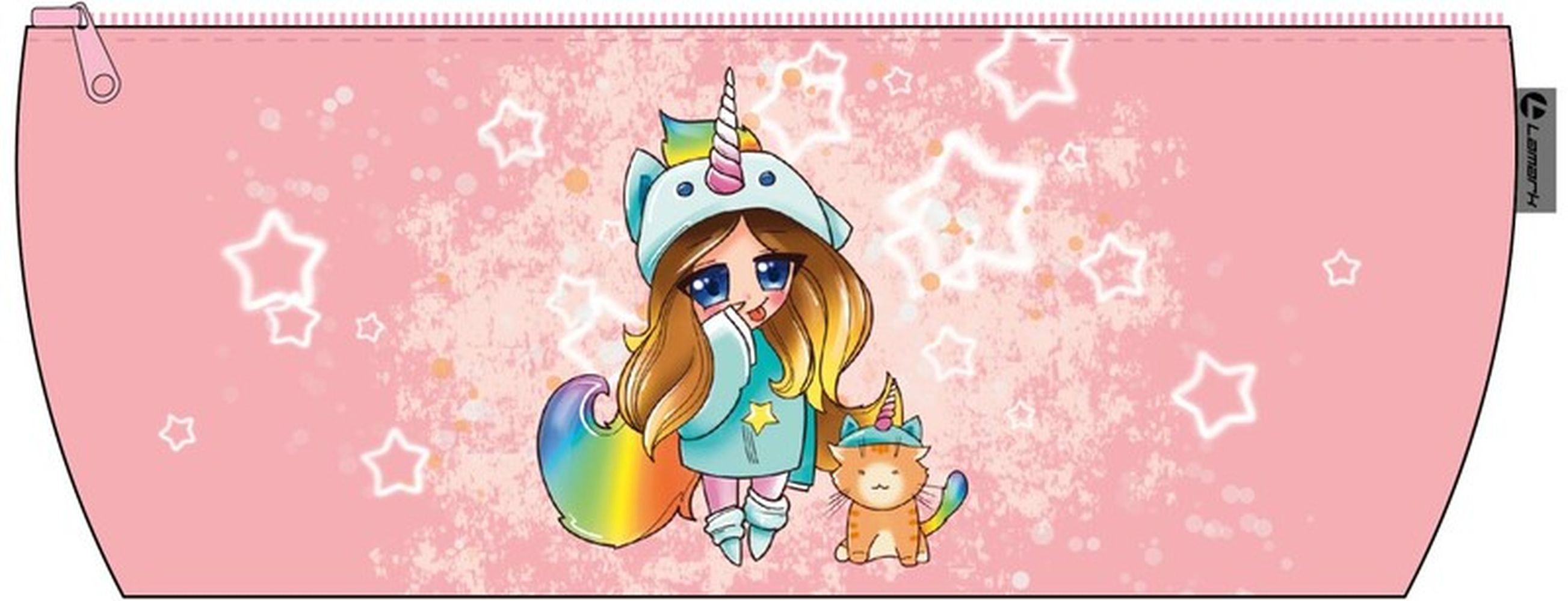 Пенал-косметичка Lamark "Единорожки" серии "Милашки-аниме", на молнии, 220х85х40 мм, на подкладе