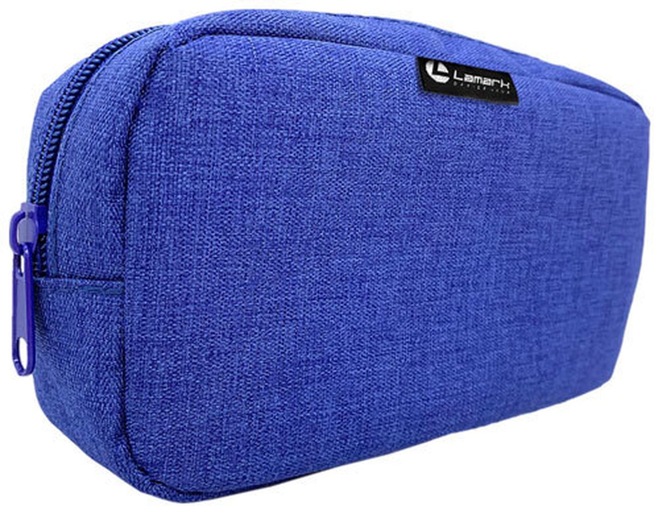 Пенал Lamark на одно отделение, на молнии, 210х110х45 мм, "Лён" голубой
