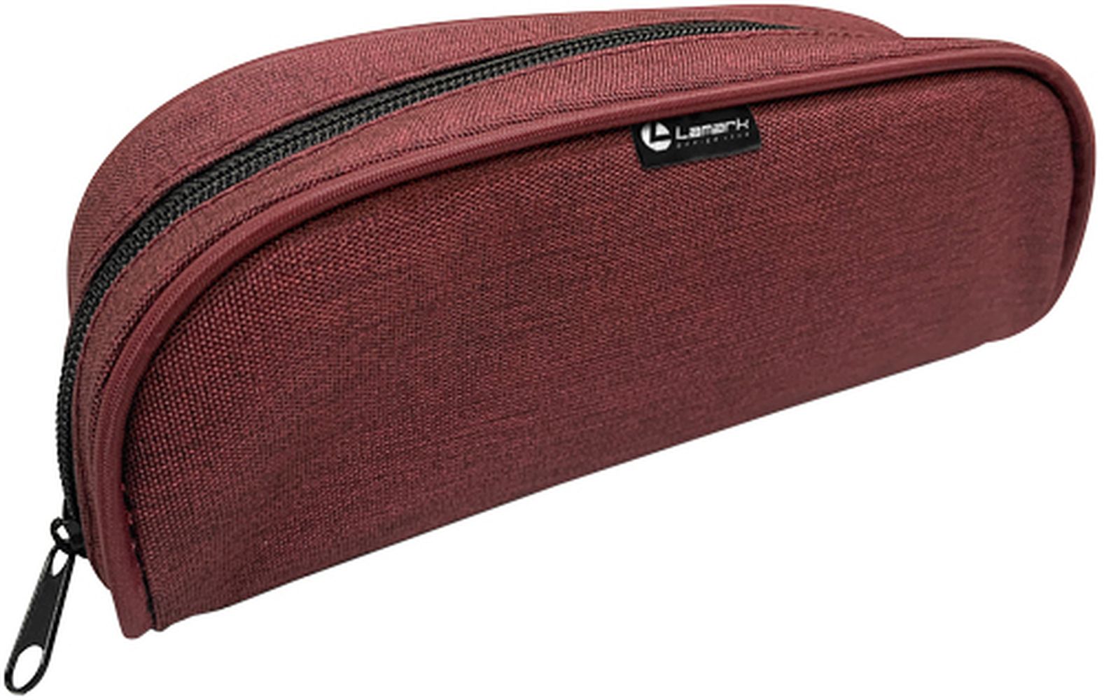 Пенал Lamark на одно отделение, на молнии, 220х90х50, "Лен" бордовый