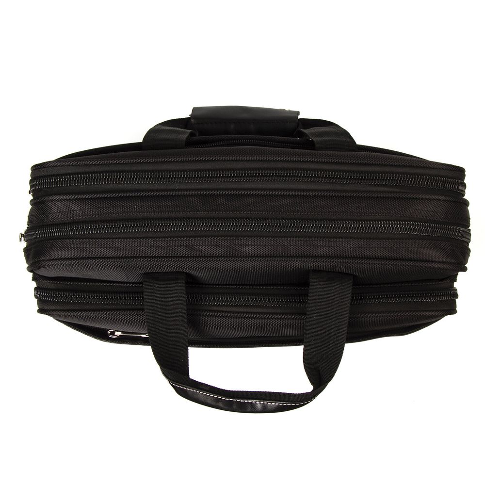 Сумка портфель BRAUBERG CARBON с отделением для ноутбука 15-16", 2 отделения, черная, 31х41х13 см
