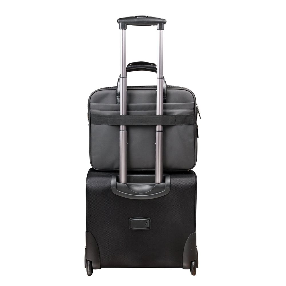 Сумка портфель BRAUBERG CARBON с отделением для ноутбука 15-16", 2 отделения, черная, 31х41х13 см