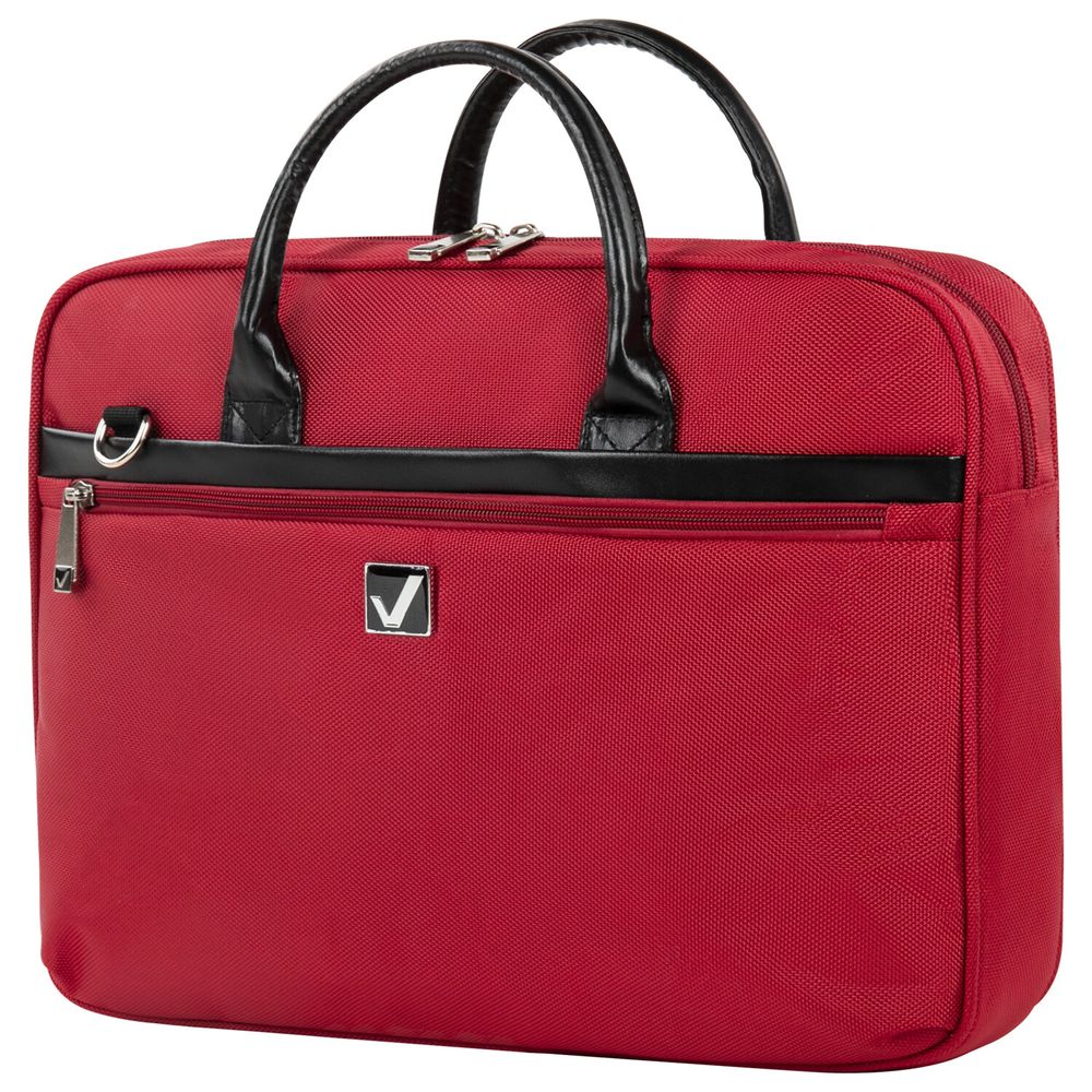 Сумка портфель BRAUBERG DANDY с отделением для ноутбука 15,6", 3 кармана, "Dialog", красная, 30х40х7 см