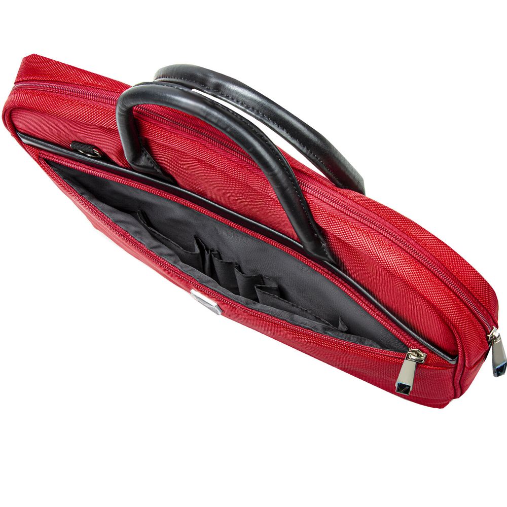 Сумка портфель BRAUBERG DANDY с отделением для ноутбука 15,6", 3 кармана, "Dialog", красная, 30х40х7 см