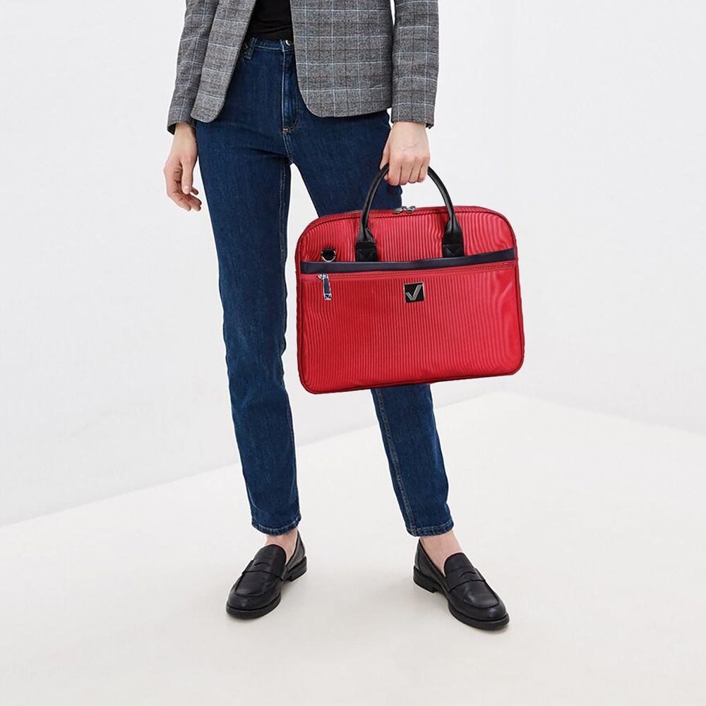 Сумка портфель BRAUBERG DANDY с отделением для ноутбука 15,6", 3 кармана, "Dialog", красная, 30х40х7 см