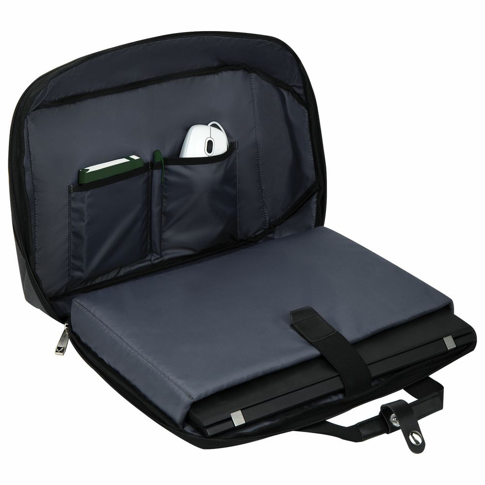Сумка портфель BRAUBERG MODERN с отделением для ноутбука 15-16", откидная крышка, серая, 29х42х11 см