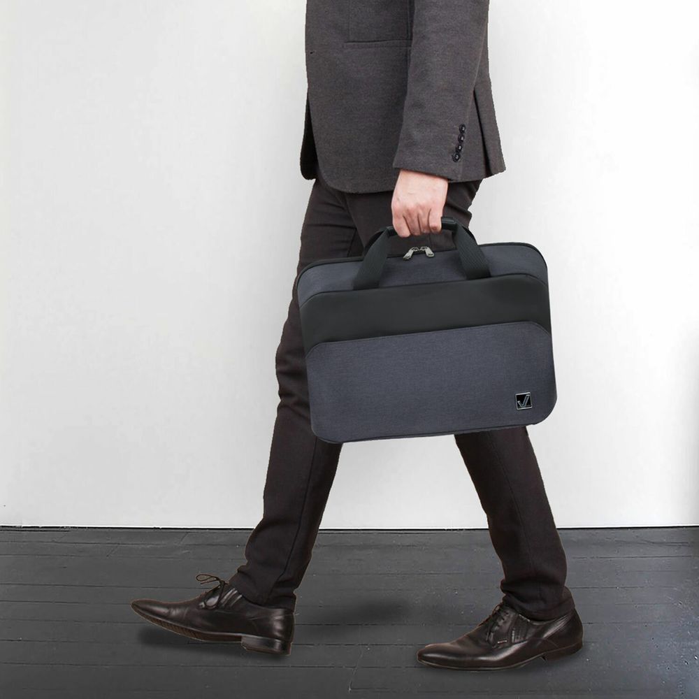Сумка портфель BRAUBERG MODERN с отделением для ноутбука 15-16", откидная крышка, серая, 29х42х11 см