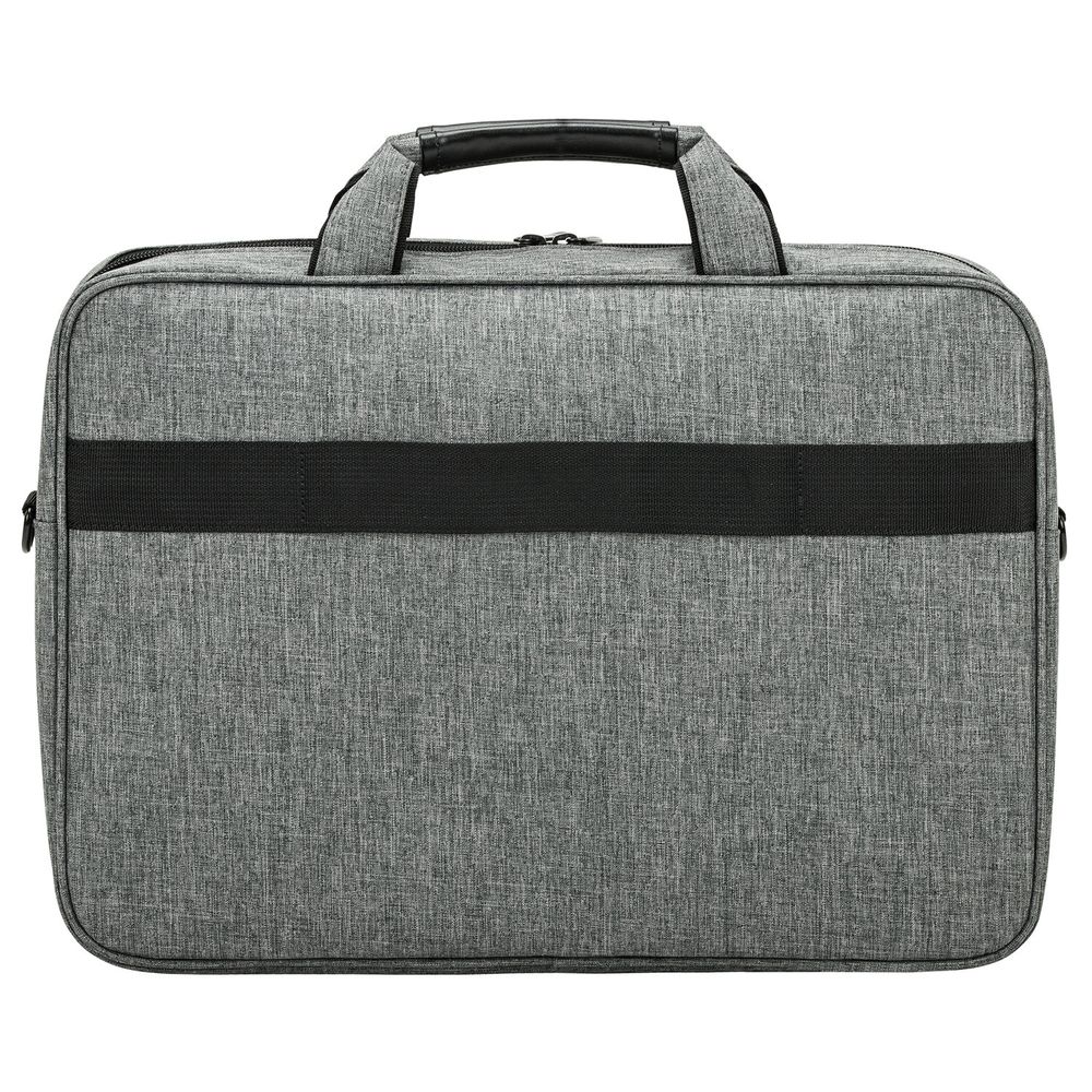 Сумка портфель BRAUBERG OFFICE с отделением для ноутбука 17,3", светло-серый меланж, 34х44х6 см