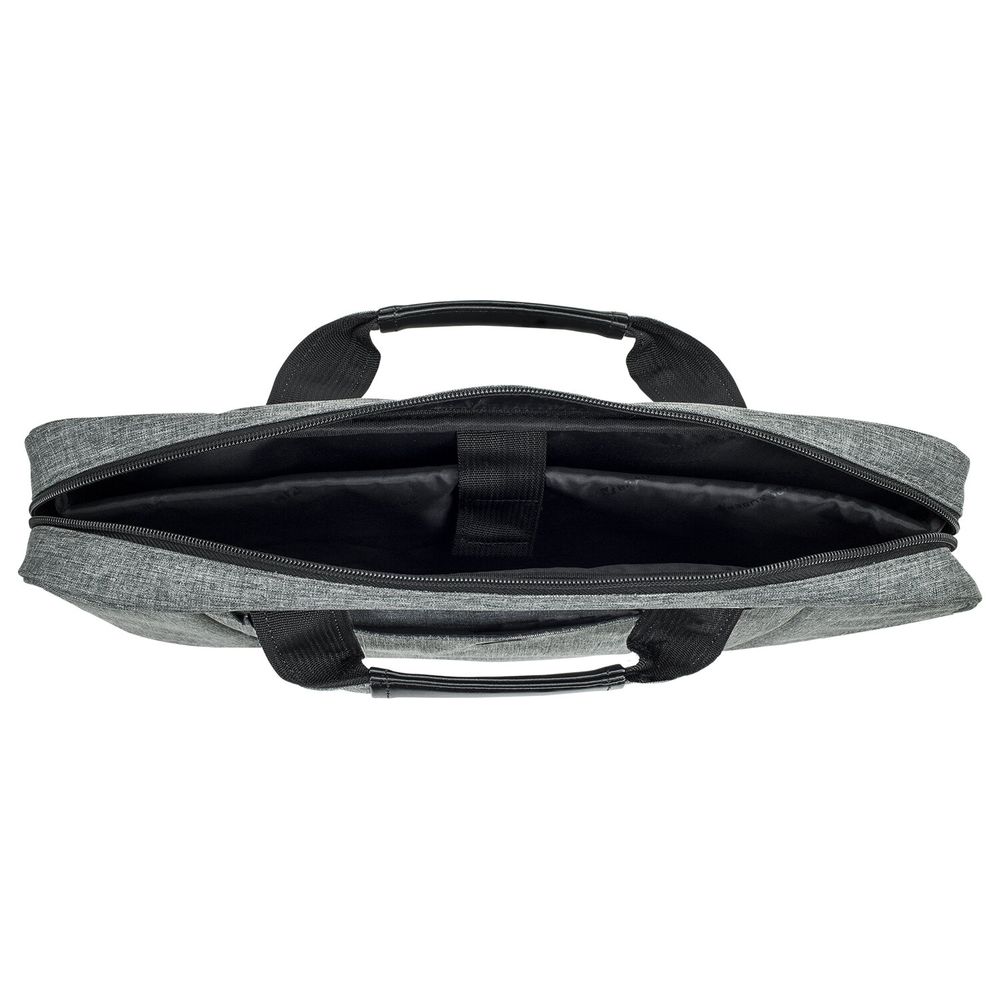 Сумка портфель BRAUBERG OFFICE с отделением для ноутбука 17,3", светло-серый меланж, 34х44х6 см