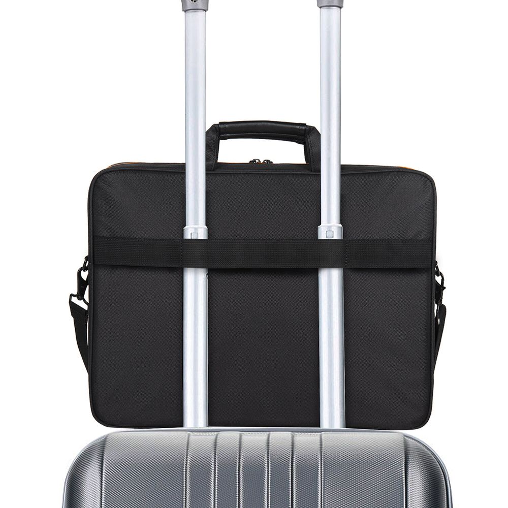 Сумка портфель BRAUBERG OFFICE с отделением для ноутбука 17,3", черная, 34х44х6 см