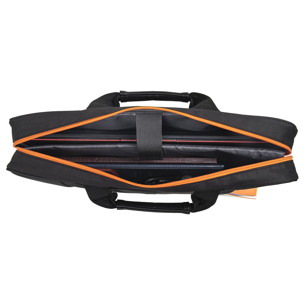 Сумка портфель BRAUBERG OFFICE с отделением для ноутбука 17,3", черная, 34х44х6 см