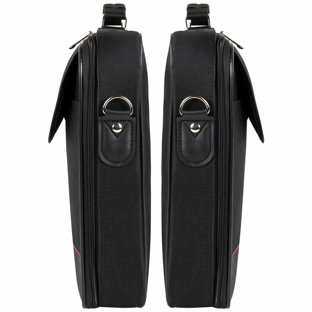 Сумка портфель BRAUBERG PROCESSOR с отделением для ноутбука 13-14", откидная крышка, "Profi", черная, 28х37х7 см