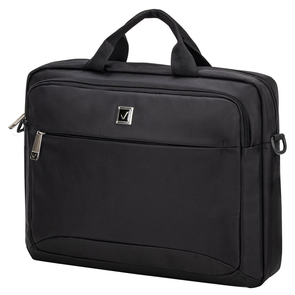 Сумка портфель BRAUBERG PROTECT с отделением для ноутбука 15,6", 2 отделения, черная, 30х40х7 см