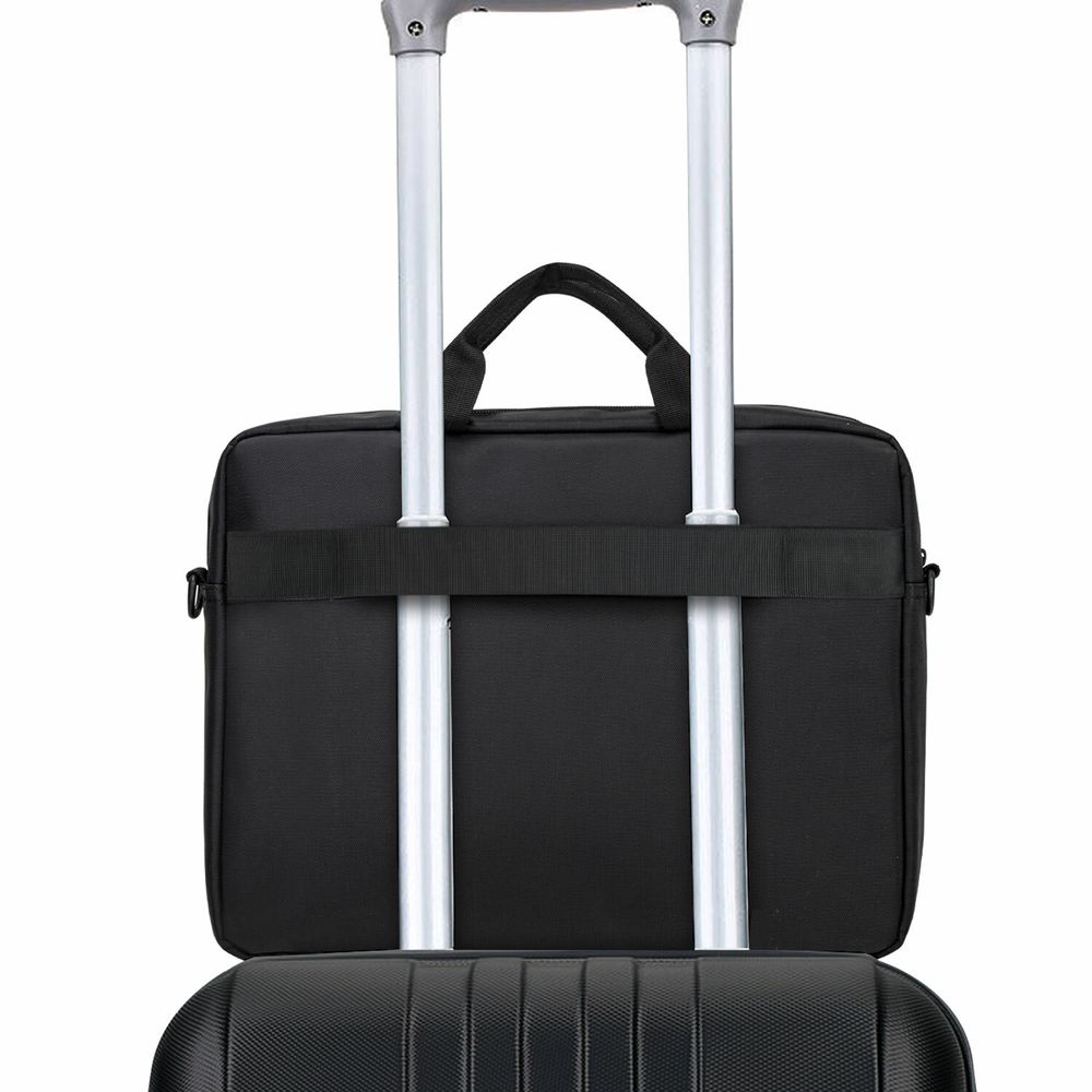 Сумка портфель BRAUBERG PROTECT с отделением для ноутбука 15,6", 2 отделения, черная, 30х40х7 см