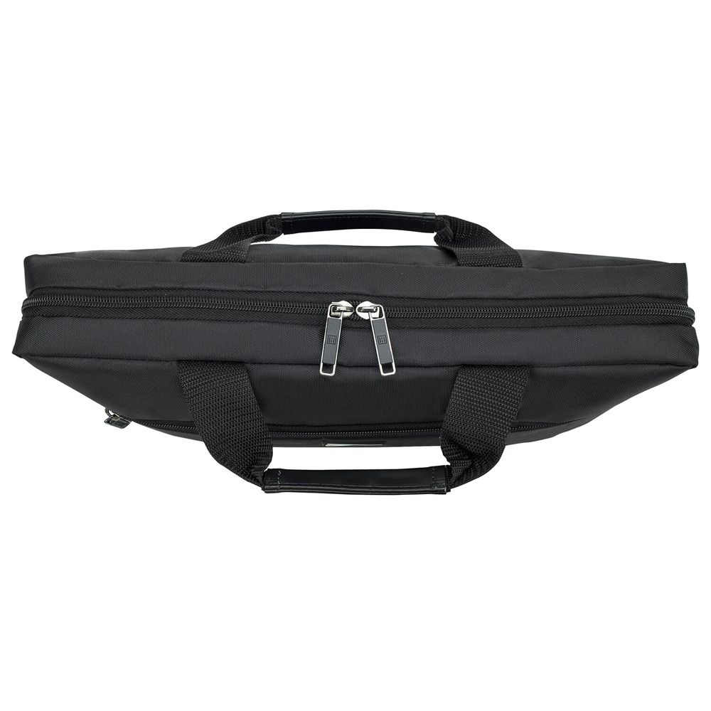 Сумка портфель HEIKKI TEMPO (ХЕЙКИ) с отделением для ноутбука 15,6", карман, Rush, черная, 30х40х4 см