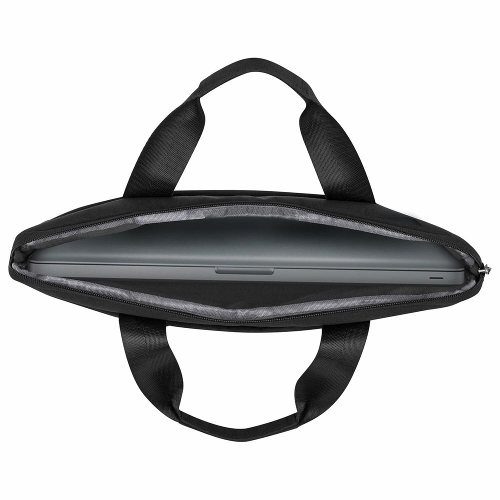 Сумка портфель HEIKKI ULTRA (ХЕЙКИ) с отделением для ноутбука 15,6", Total black, черная, 28х39х3 см