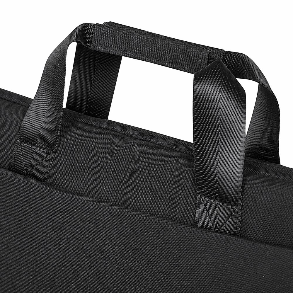 Сумка портфель HEIKKI ULTRA (ХЕЙКИ) с отделением для ноутбука 15,6", Total black, черная, 28х39х3 см