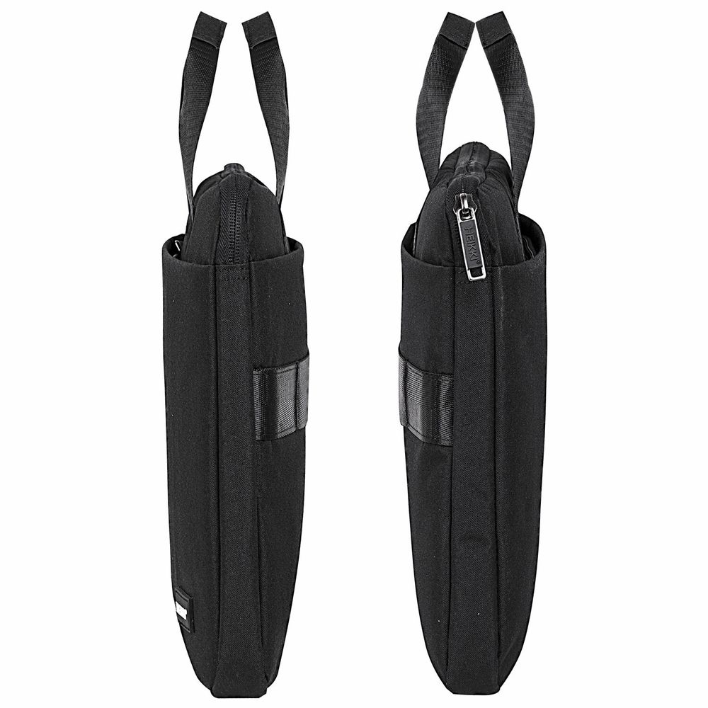 Сумка портфель HEIKKI ULTRA (ХЕЙКИ) с отделением для ноутбука 15,6", Total black, черная, 28х39х3 см