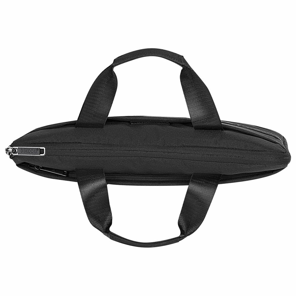 Сумка портфель HEIKKI ULTRA (ХЕЙКИ) с отделением для ноутбука 15,6", Total black, черная, 28х39х3 см