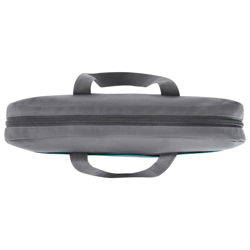 Сумка для документов STAFF MANAGER на молнии с карманом, полиэстер, серо-бирюзовая, 32х37х5 см