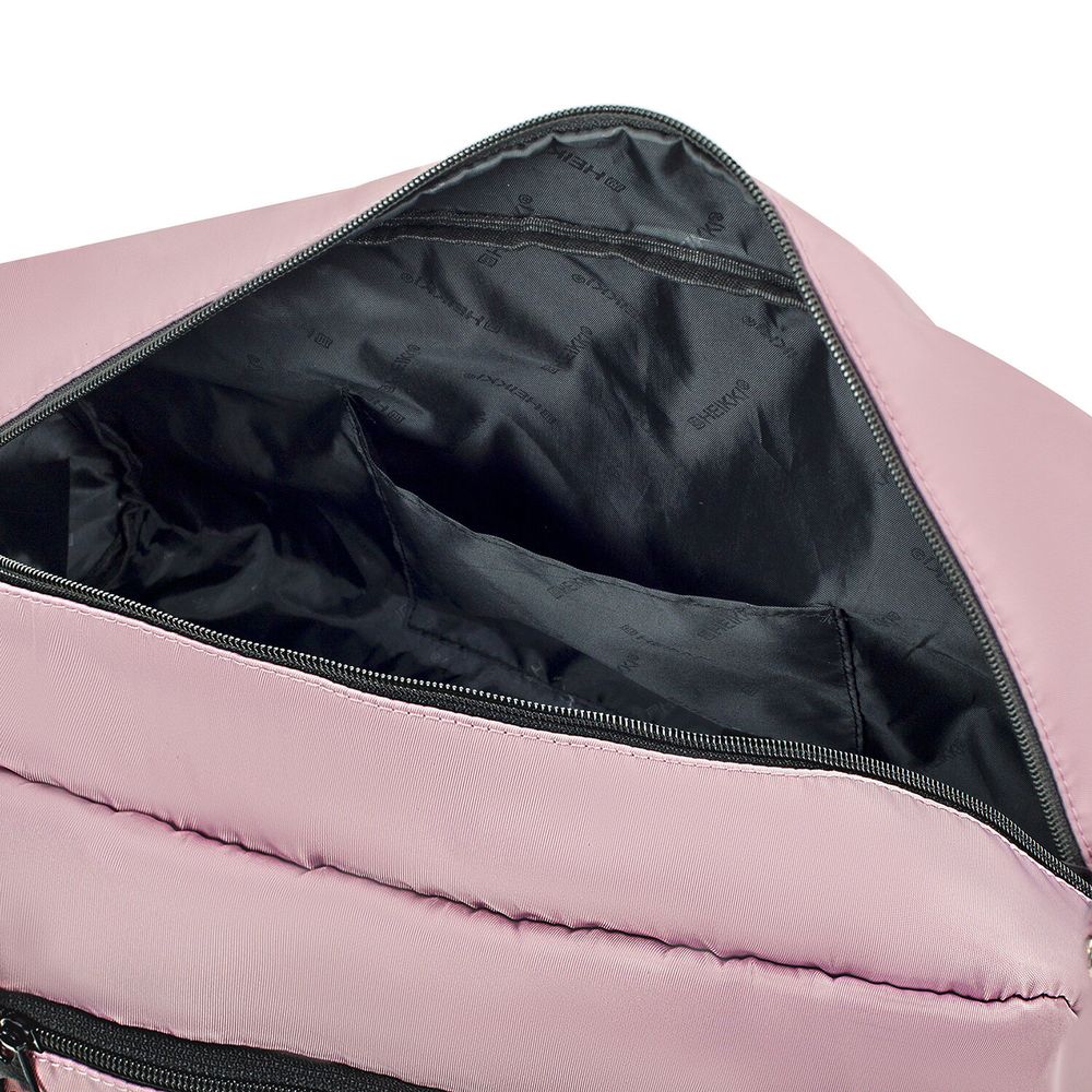 Сумка спортивная HEIKKI EFFECT (ХЕЙКИ), металлическая фурнитура, пыльная роза, 26x48x21 см