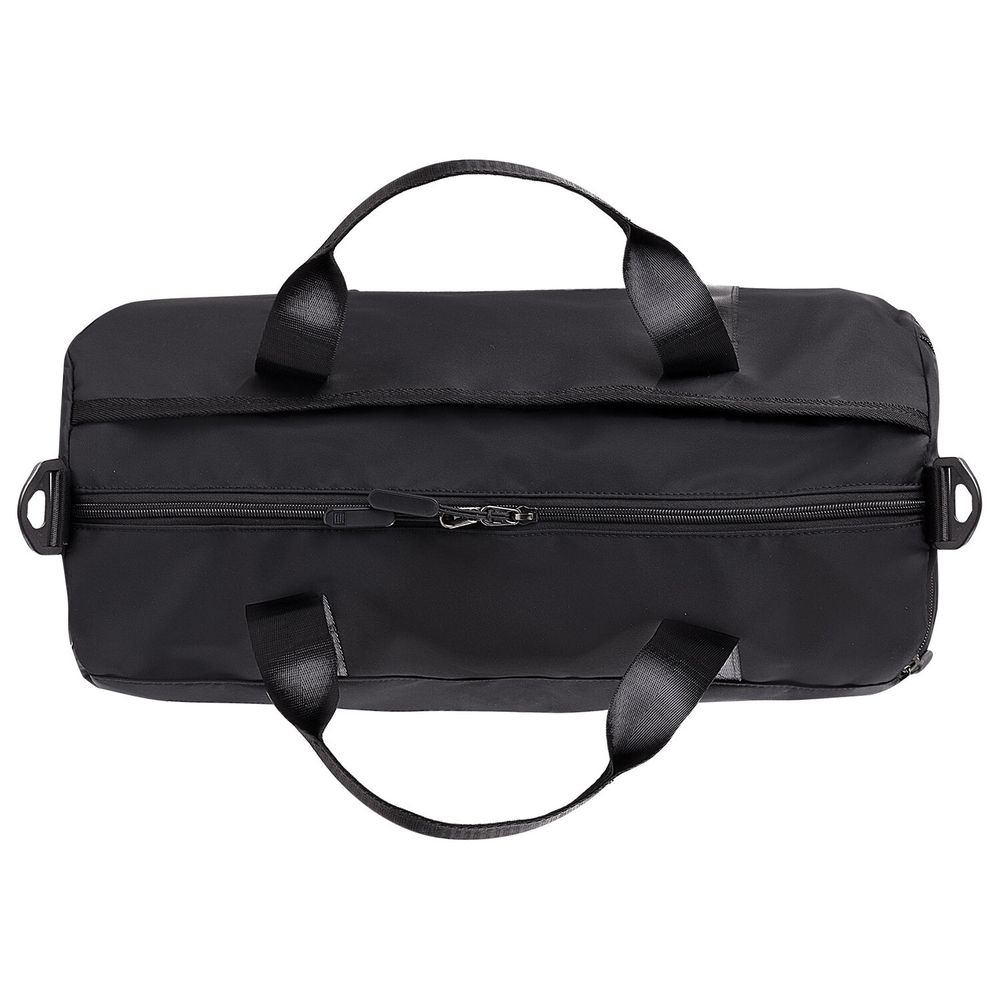 Сумка спортивная HEIKKI MOVE PLUS (ХЕЙКИ) с отделением для обуви и мокрых вещей, черная, 21x45x20 см