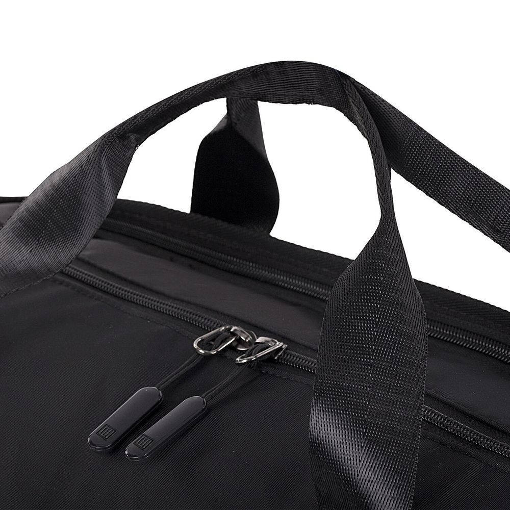 Сумка спортивная HEIKKI MOVE PLUS (ХЕЙКИ) с отделением для обуви и мокрых вещей, черная, 21x45x20 см