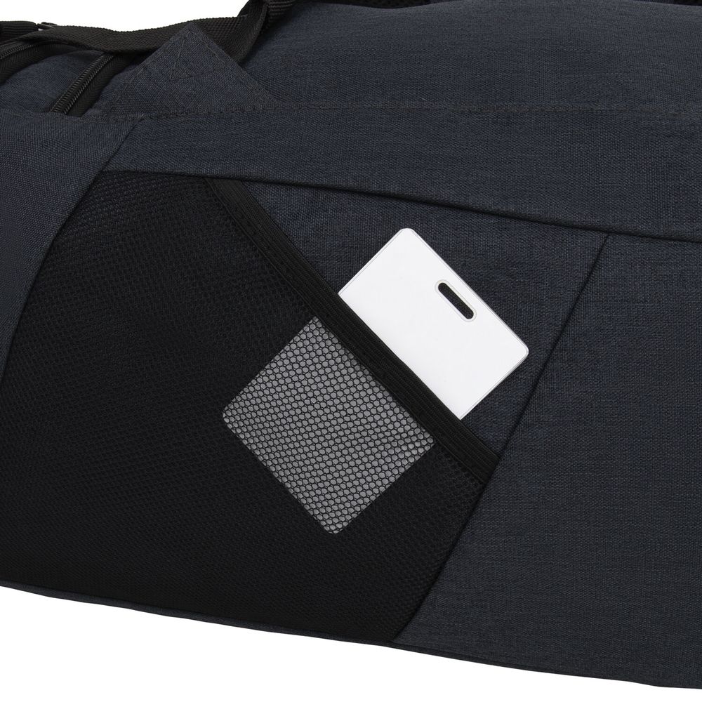 Сумка спортивная HEIKKI TRAVEL (ХЕЙКИ) с отделением для обуви, 7 карманов, темно-серая, 23х48х25 см