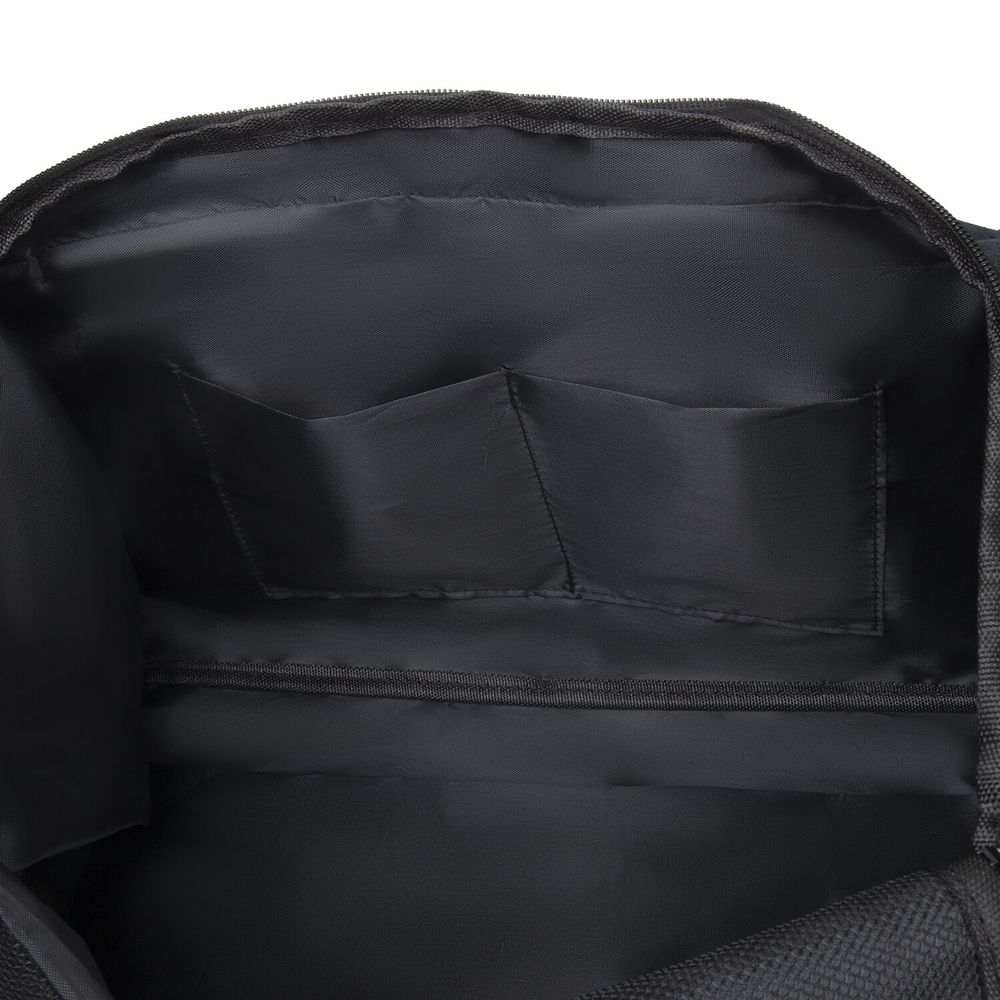 Сумка спортивная HEIKKI TRAVEL (ХЕЙКИ) с отделением для обуви, 7 карманов, темно-серая, 23х48х25 см