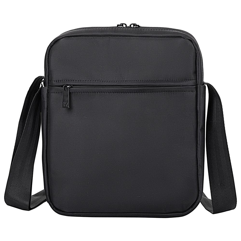 Сумка на плечо BRAUBERG COMPACT с отделением для планшета 9,7'', 2 кармана, черная, 26,5x22x5,5 см