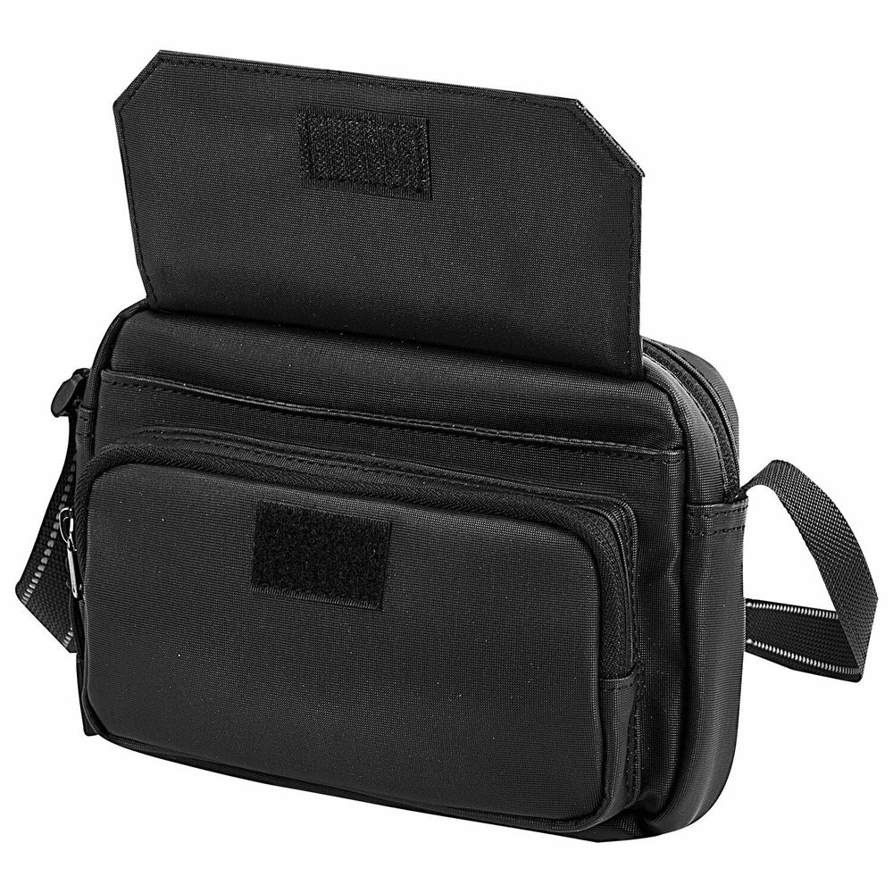 Сумка на плечо HEIKKI WALLET (ХЕЙКИ) два отделения, органайзер, черная, 15х20х5 см