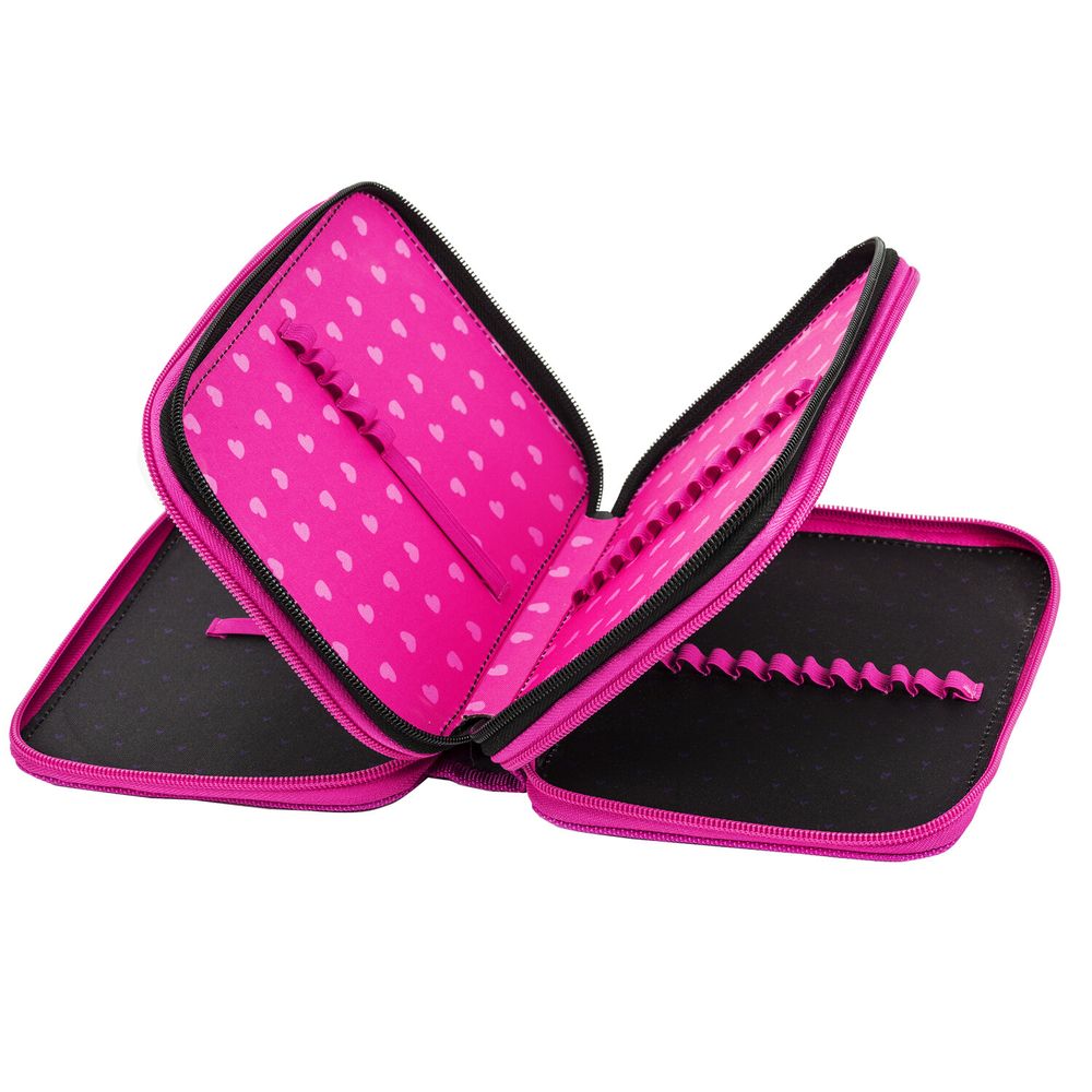 Пенал BRAUBERG, 3 отделения, полиэстер, 21х14 см, "Space sweets"