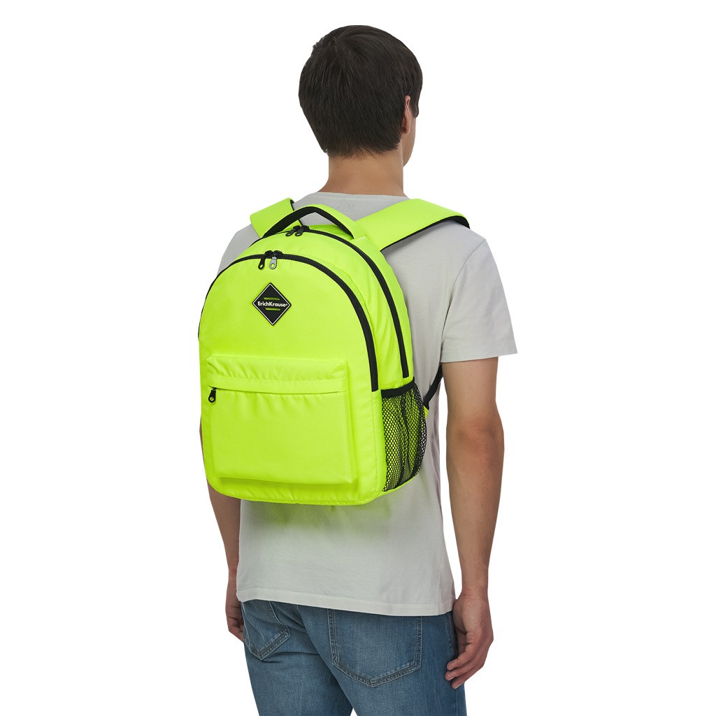 Ученический рюкзак ErichKrause EasyLine с двумя отделениями 20L Neon Yellow