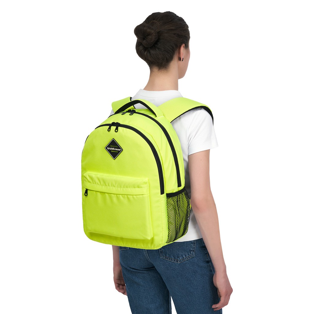 Ученический рюкзак ErichKrause EasyLine с двумя отделениями 20L Neon Yellow