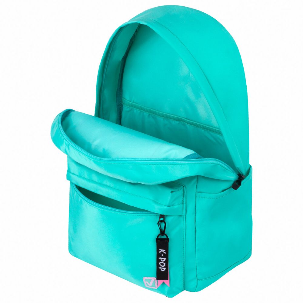 Рюкзак BRAUBERG FASHION CITY, универсальный, "K-pop", бирюзовый, 44х31х16 см