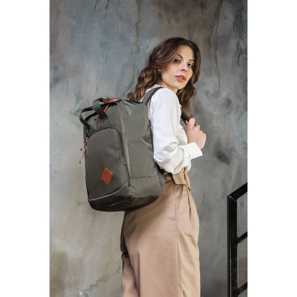 Рюкзак BRAUBERG FRIENDLY молодежный, хаки, 37х26х13 см