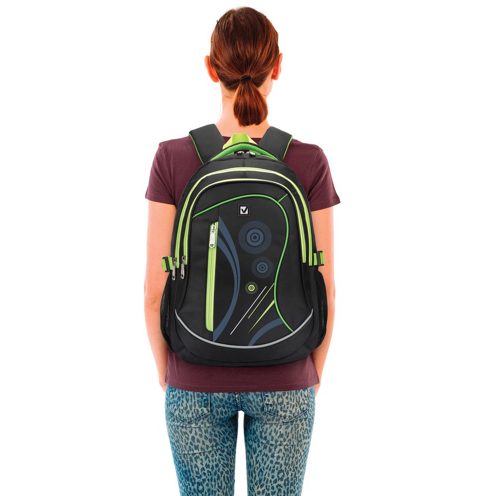 Рюкзак BRAUBERG для старших классов/студентов/молодежи, "Неон", 30 литров, 46х31х18 см