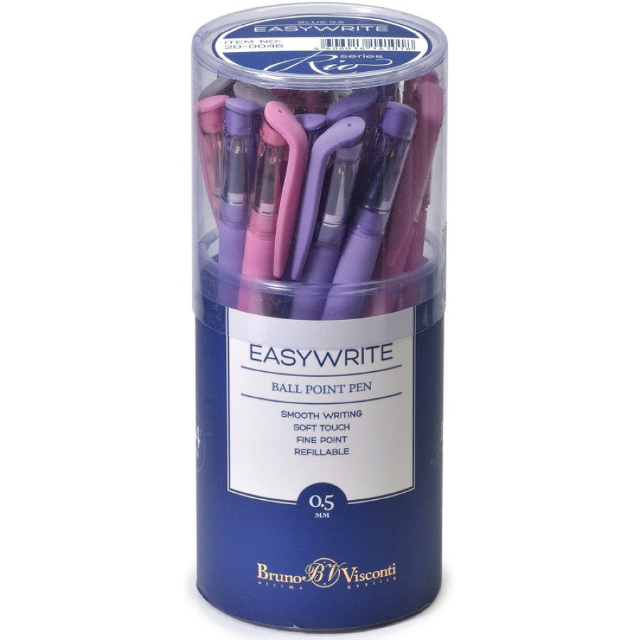 Ручка шарик Bruno Visconti EasyWrite Rio синяя (корпус в ассортименте,  0.5 мм) 