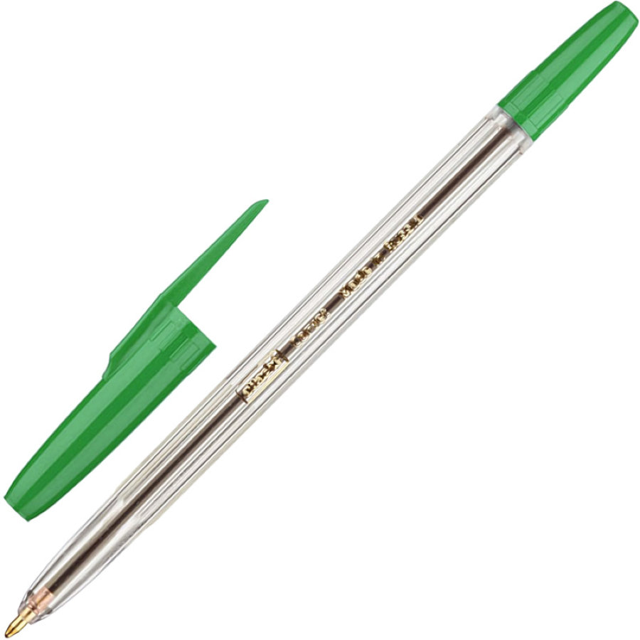 Ручка шариковая Attache Corvet, 0,7мм, зеленая 